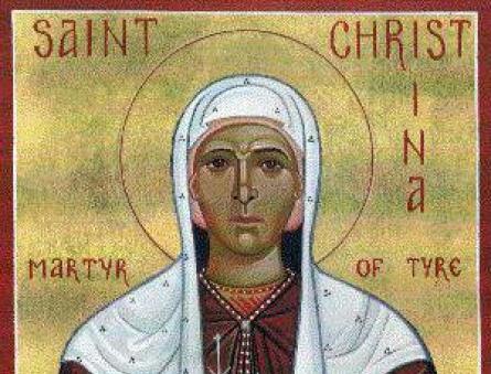 Gedenktag der Märtyrerin Christina