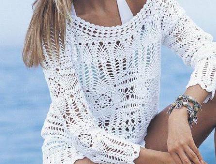 Crocheted tunics with patterns and descriptions: summer, beach, children's, openwork, for overweight