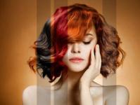 Highlighting on colored light, dark and red hair I did highlighting and I look like I’m gray